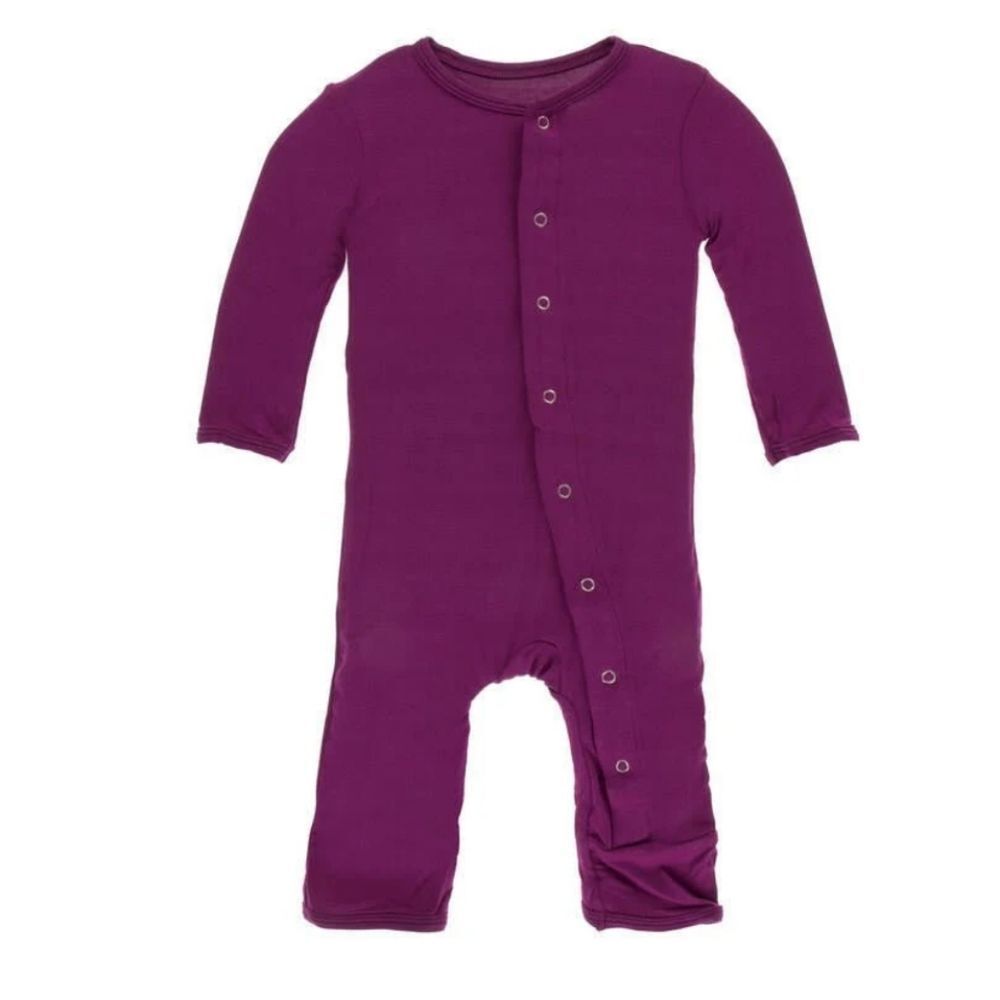 🔥Clearance🔥 Girl's Solid Bamboo Coverall with Snaps - Orchid
